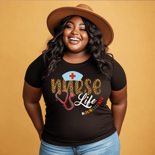 Nurse Life Juneteenth Tee