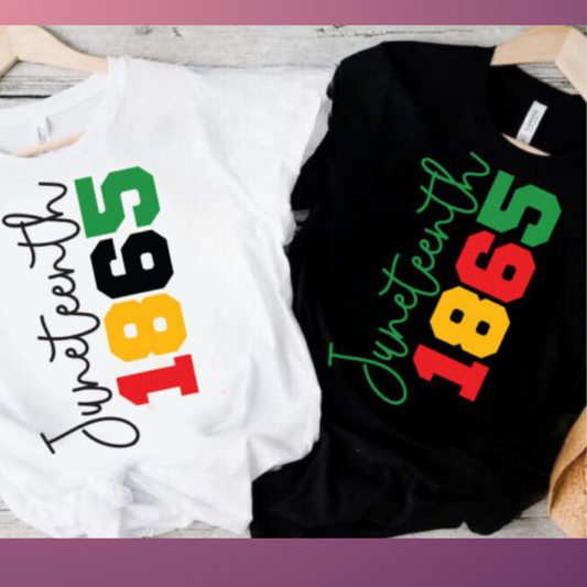 Juneteenth 1865 Vertical Tee (Multiple Colors)