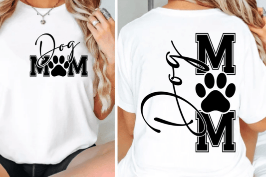 Dog Mom Graphic Tee 🐾 (Front & Back Design)