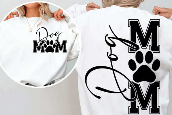 Dog Mom Graphic Tee 🐾 (Front & Back Design)